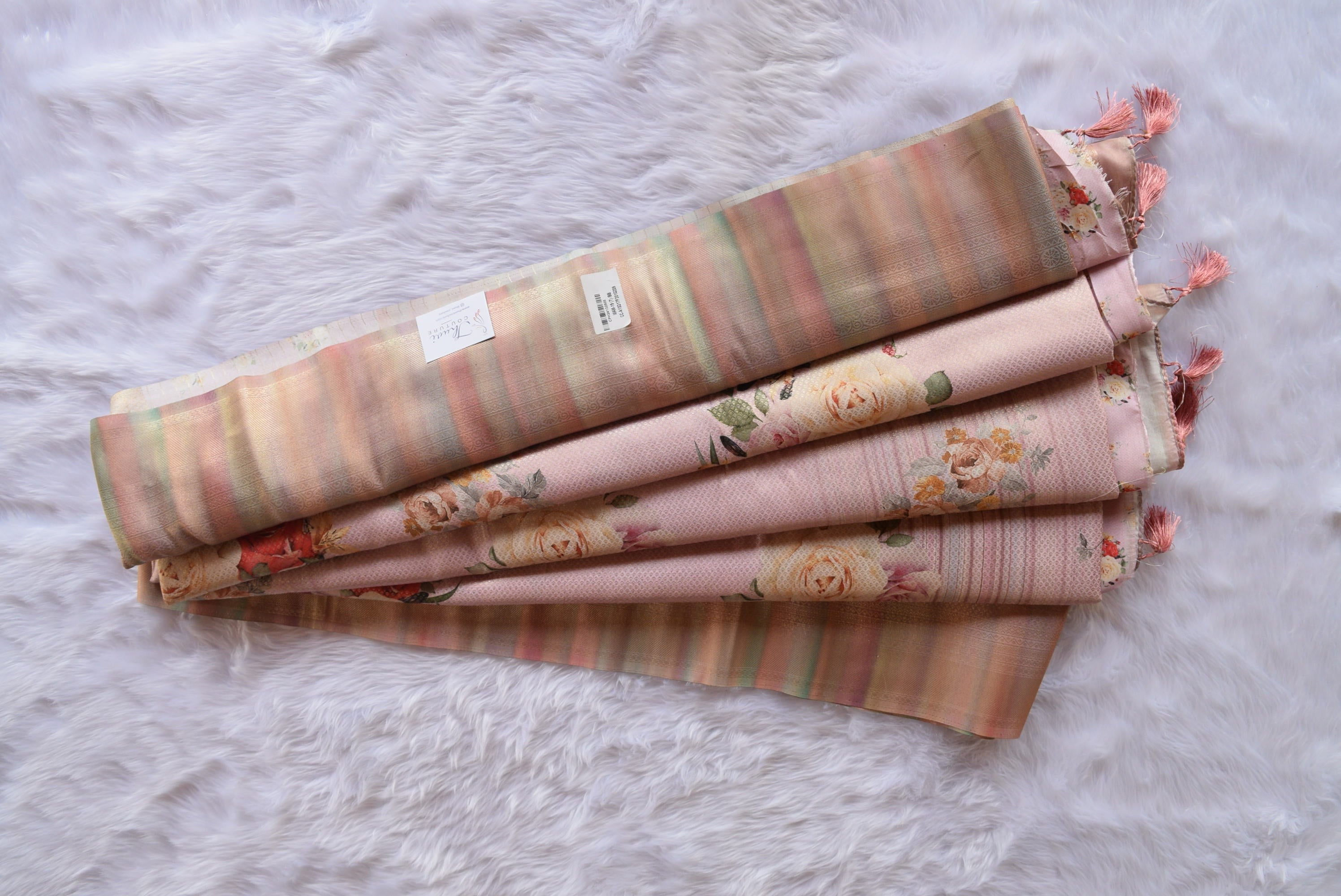 Tissue Silk Saree Flower