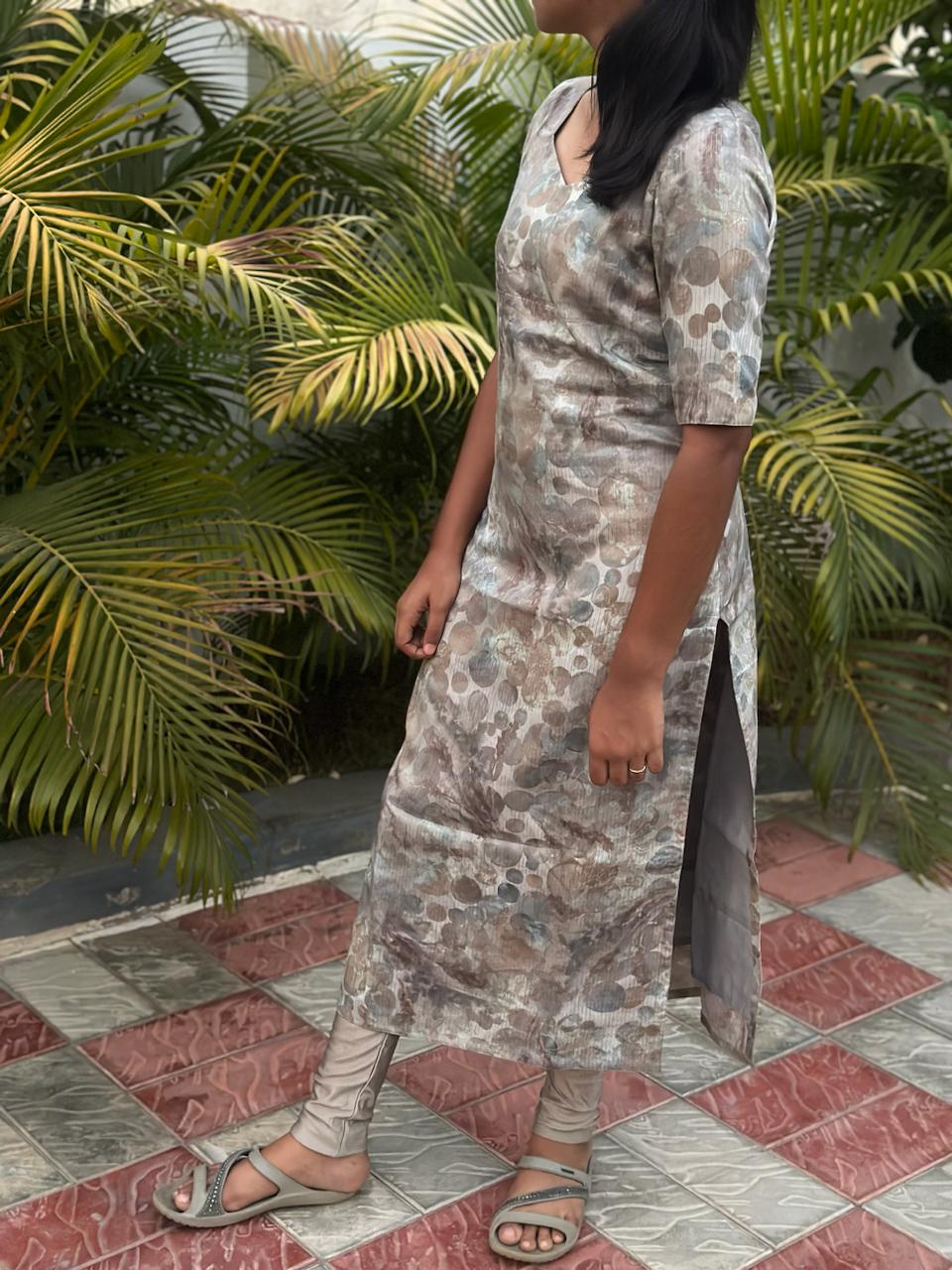Gray kurti